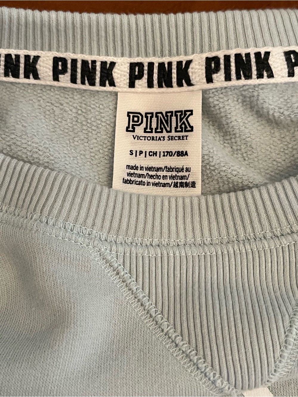 Victoria's Secret PINK Light Mint Crewneck Sweatshirt - Picture 3 of 3